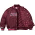 Supreme Mitchell &amp; Ness Camo Logo Varsity Jacket - Burgundy (front)