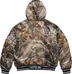 Supreme Mitchell &amp; Ness Lined Hooded Satin Varsity Jacket - Realtree® AP Camo (front)