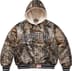 Supreme Mitchell &amp; Ness Lined Hooded Satin Varsity Jacket - Realtree® AP Camo (front)