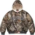 Supreme Mitchell &amp; Ness Lined Hooded Satin Varsity Jacket - Realtree® AP Camo (front)