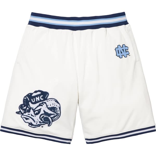 Supreme Mitchell &amp; Ness NCAA Basketball Short - White (front)