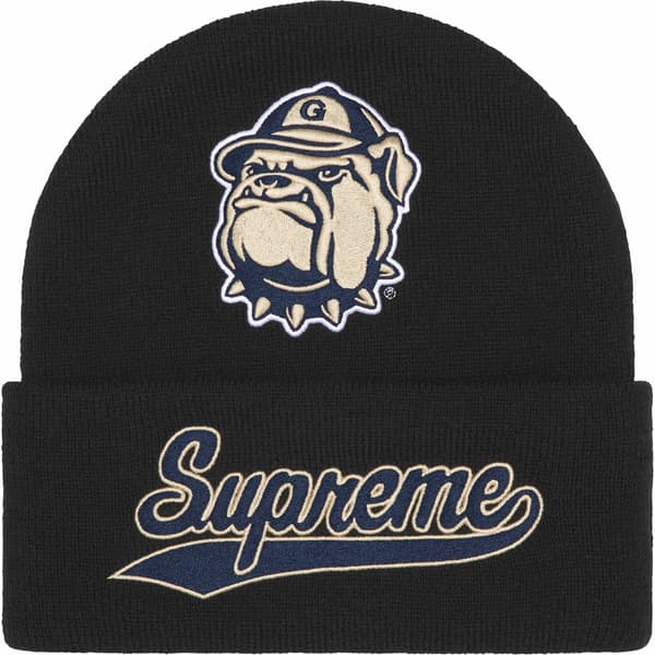 Supreme Mitchell &amp; Ness NCAA Beanie - Black (front)