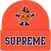 Supreme Mitchell &amp; Ness NCAA Beanie - Orange (front)