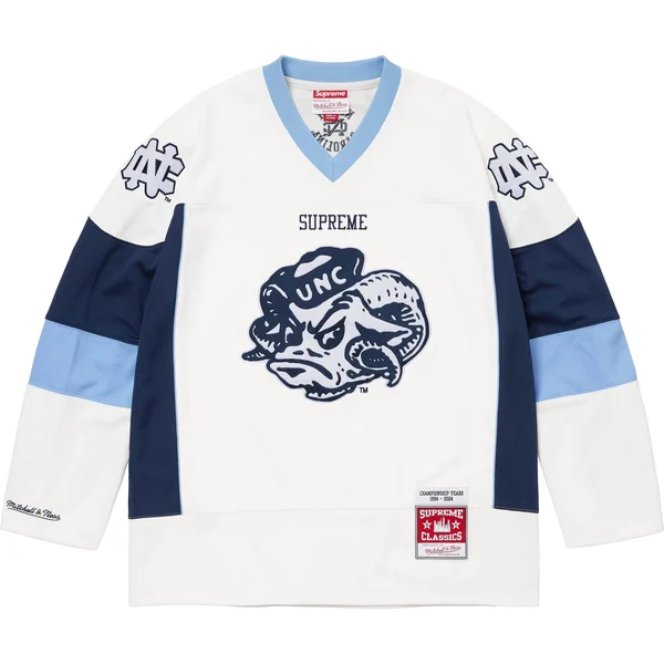 Supreme Mitchell &amp; Ness NCAA Hockey Jersey - White (front)