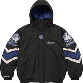 Supreme Mitchell &amp; Ness NCAA Hooded Stadium Jacket Black
