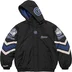 Supreme Mitchell &amp; Ness NCAA Hooded Stadium Jacket - Black (front)