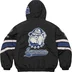 Supreme Mitchell &amp; Ness NCAA Hooded Stadium Jacket - Black (front)