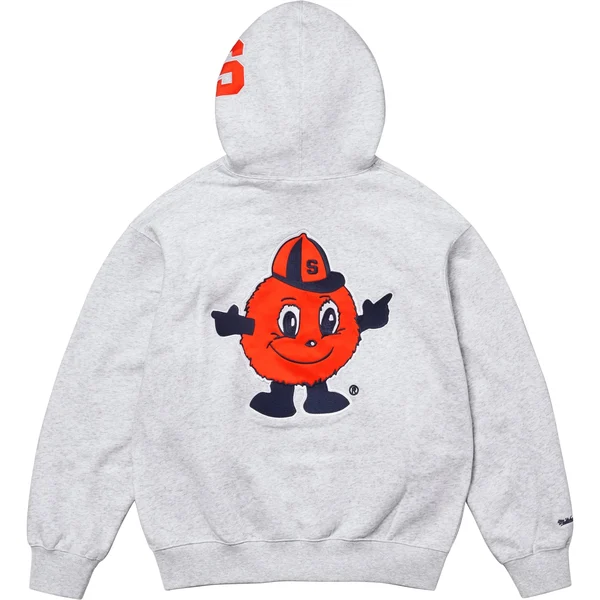 Supreme Mitchell &amp; Ness NCAA Hooded Sweatshirt - Ash Grey (front)