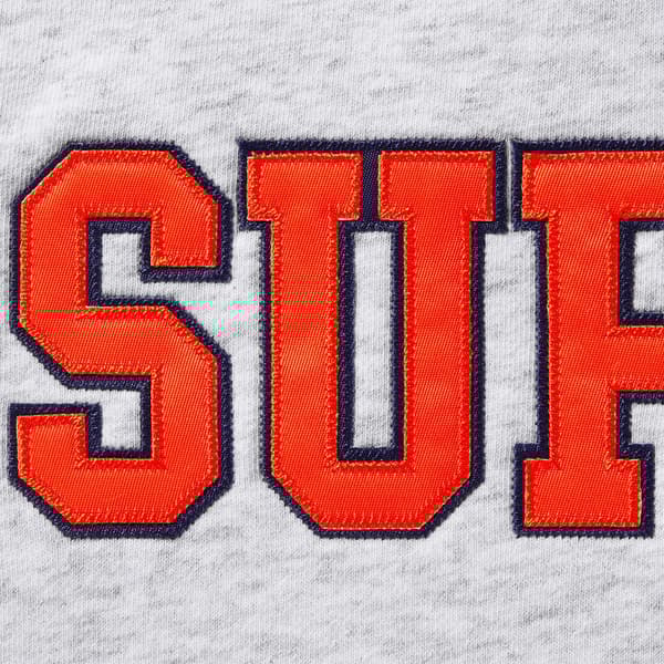 Supreme Mitchell &amp; Ness NCAA Hooded Sweatshirt - Ash Grey (front)