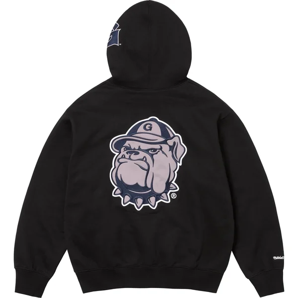Supreme Mitchell &amp; Ness NCAA Hooded Sweatshirt - Black (front)