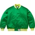 Supreme Mitchell &amp; Ness Satin Varsity Jacket - Green (front)