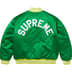 Supreme Mitchell &amp; Ness Satin Varsity Jacket - Green (front)