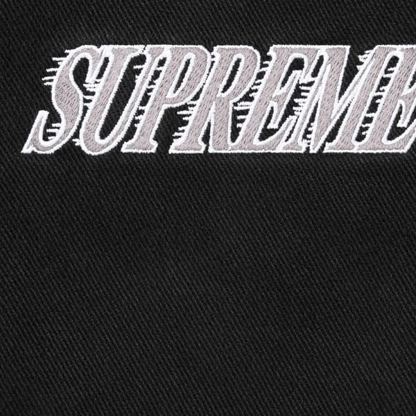 Supreme Mitchell & Ness Twill Stadium Jacket - Black (front)