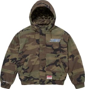 Supreme Mitchell &amp; Ness Twill Stadium Jacket Woodland Camo