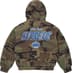 Supreme Mitchell &amp; Ness Twill Stadium Jacket - Woodland Camo (front)