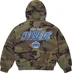 Supreme Mitchell &amp; Ness Twill Stadium Jacket - Woodland Camo (front)