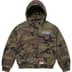 Supreme Mitchell &amp; Ness Twill Stadium Jacket - Woodland Camo (front)