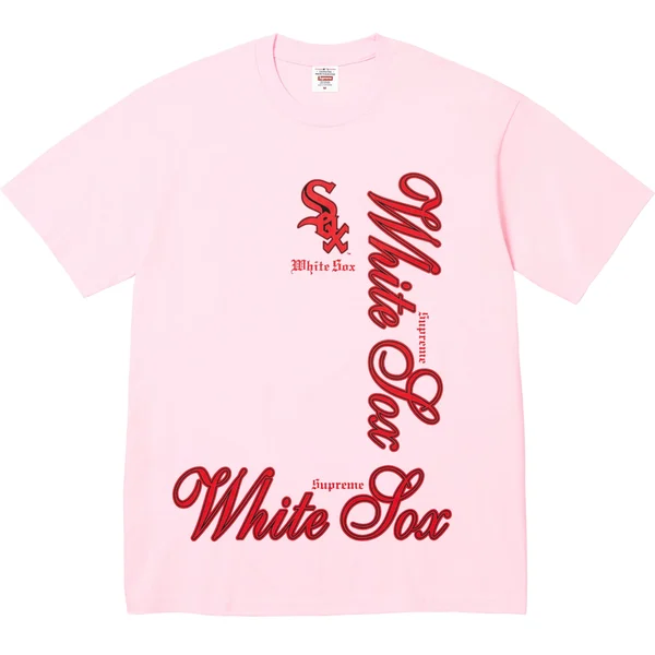 Supreme MLB Teams Tee - Light Pink (front)
