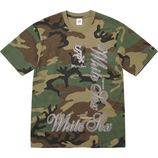 Supreme MLB Teams Tee - Woodland Camo (front)