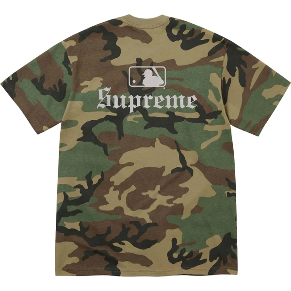 Supreme MLB Teams Tee - Woodland Camo (front)