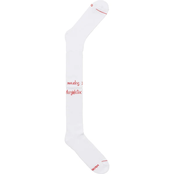 Supreme MM6 Maison Margiela Hanes Crew Socks (1 Pack) - White (front)