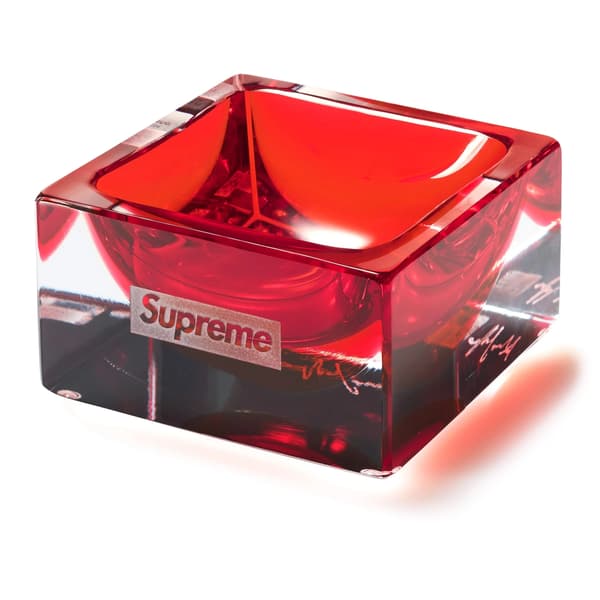 Supreme Murano Ashtray - Clear (front)