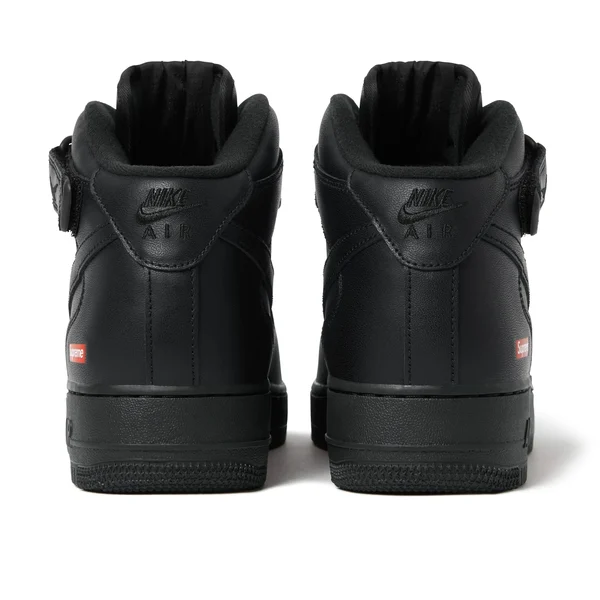 Supreme Nike Air Force 1 Mid - Black (front)
