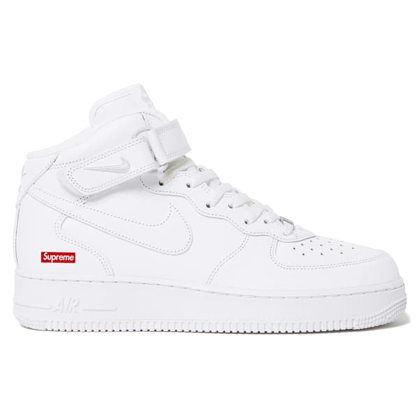 Supreme Nike Air Force 1 Mid - White (front)