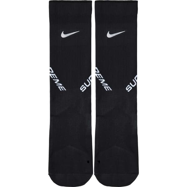 Supreme Nike Crew Socks - Black (front)