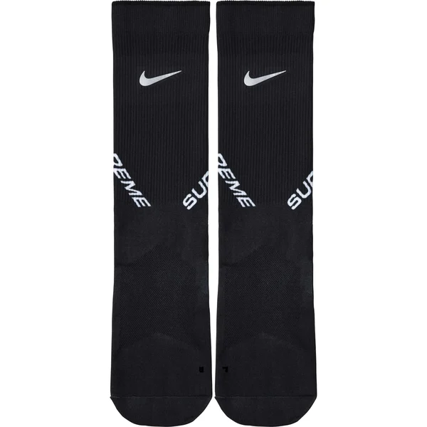 Supreme Nike Crew Socks - Black (front)