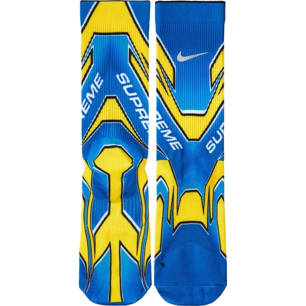 Supreme Nike Crew Socks - Blue Multi (front)