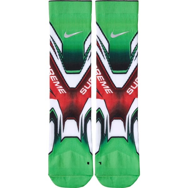 Supreme Nike Crew Socks - Green Multi (front)