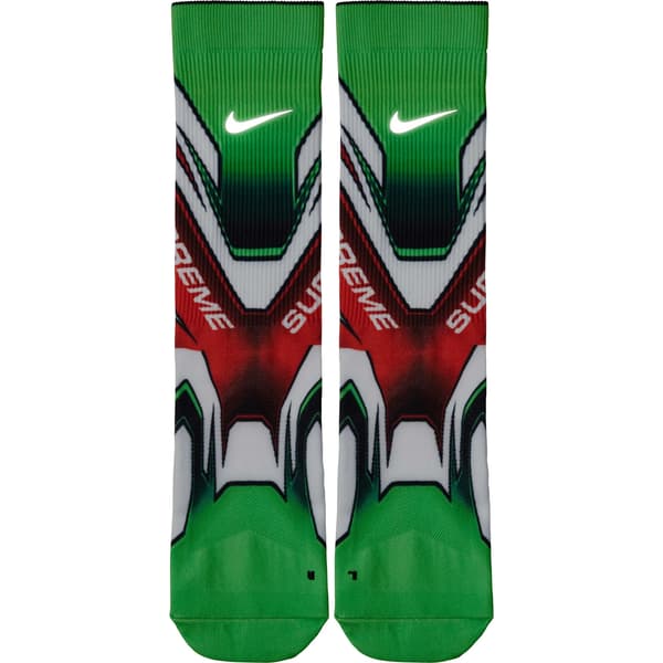 Supreme Nike Crew Socks - Green Multi (front)