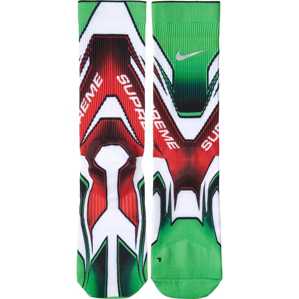 Supreme Nike Crew Socks - Green Multi (front)