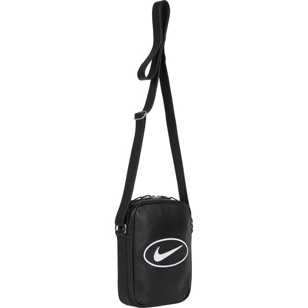 Supreme Nike Leather Shoulder Bag - Black (front)