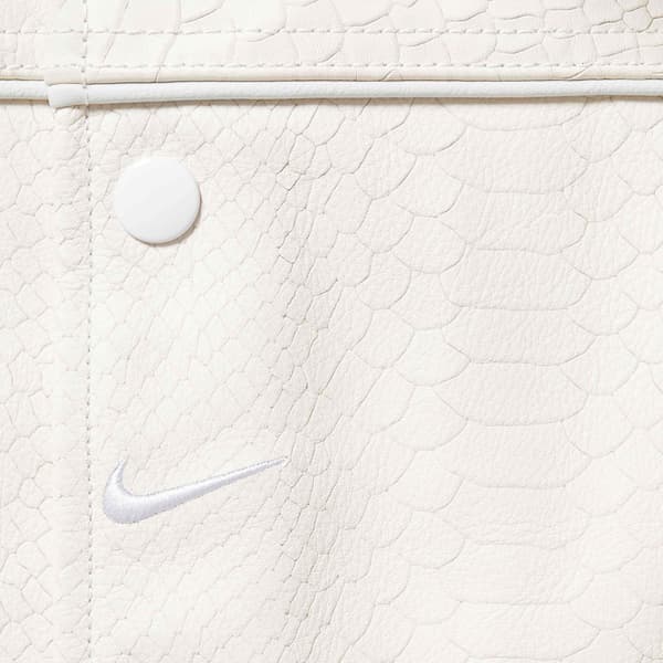 Supreme Nike Leather Varsity Jacket - Snakeskin (front)
