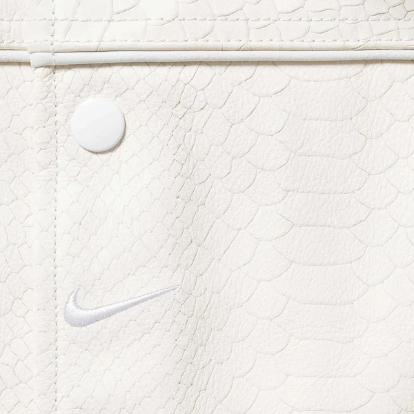 Supreme Nike Leather Varsity Jacket - Snakeskin (front)