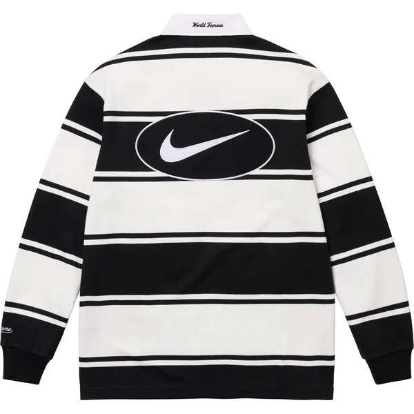 Supreme Nike Stripe Rugby - Black (front)