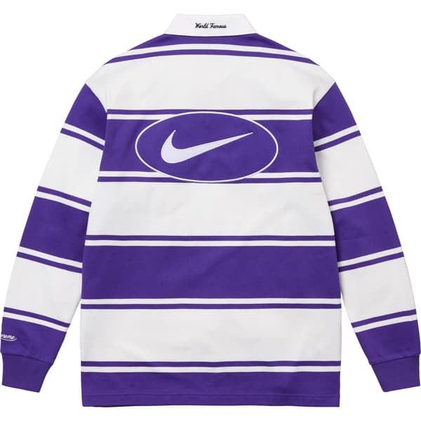 Supreme Nike Stripe Rugby - Purple (front)