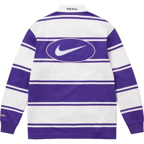 Supreme Nike Stripe Rugby - Purple (front)