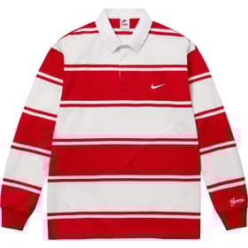 Supreme Nike Stripe Rugby Red