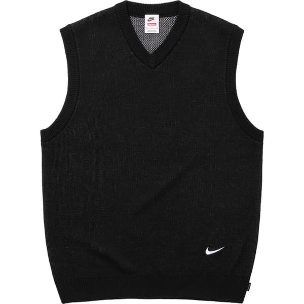Supreme Nike Sweater Vest - Black (front)