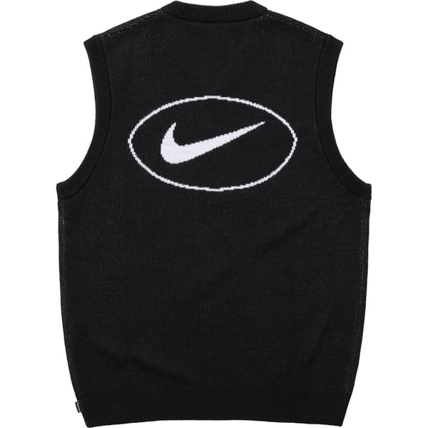 Supreme Nike Sweater Vest - Black (front)