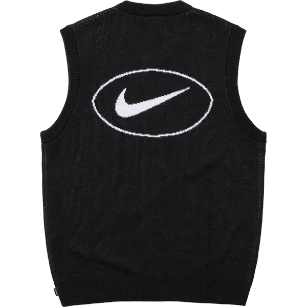 Supreme Nike Sweater Vest - Black (front)