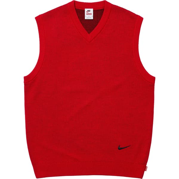 Supreme Nike Sweater Vest - Red (front)