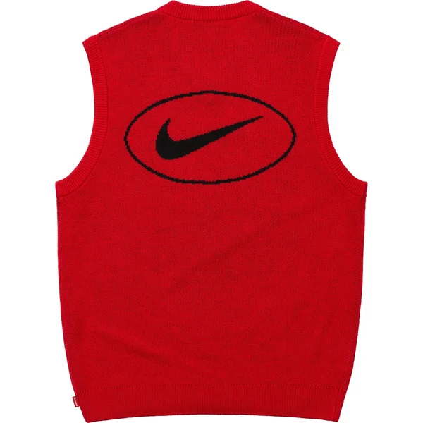 Supreme Nike Sweater Vest - Red (front)