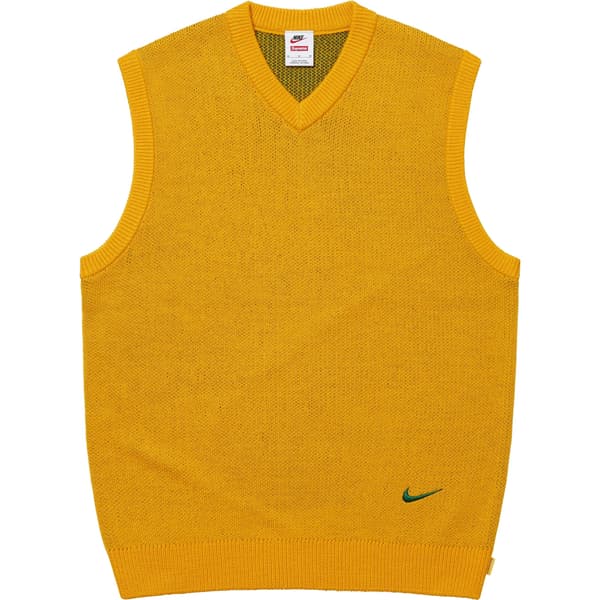 Supreme Nike Sweater Vest - Yellow (front)