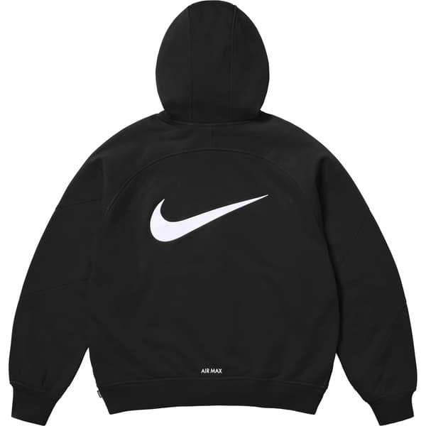 Supreme Nike Zip Up Hooded Sweatshirt - Black (front)