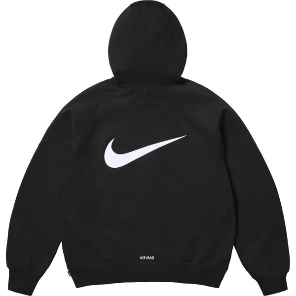 Supreme Nike Zip Up Hooded Sweatshirt - Black (front)
