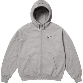 Supreme Nike Zip Up Hooded Sweatshirt Heather Grey